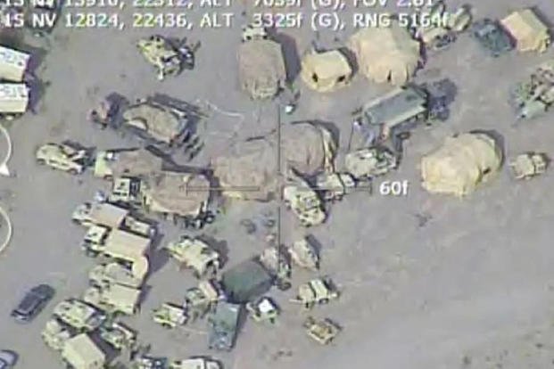 This U.S. Army command post, seen from a drone, is loaded with modern technology but uses a centuries-old structure.