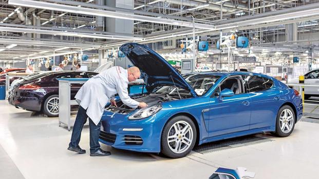 2016 Porsche Panamera in workshop