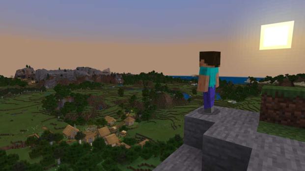 Steve looking at the horizon - Minecraft