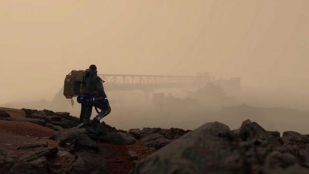 death stranding sam looking over world