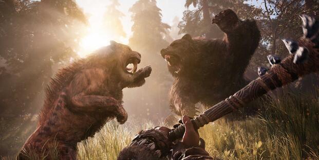 Animals fighting in Far Cry Primal