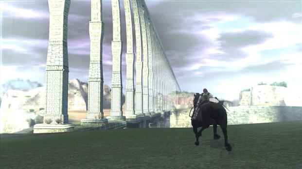 Riding a horse in Shadow Of The Colossus (PS2)