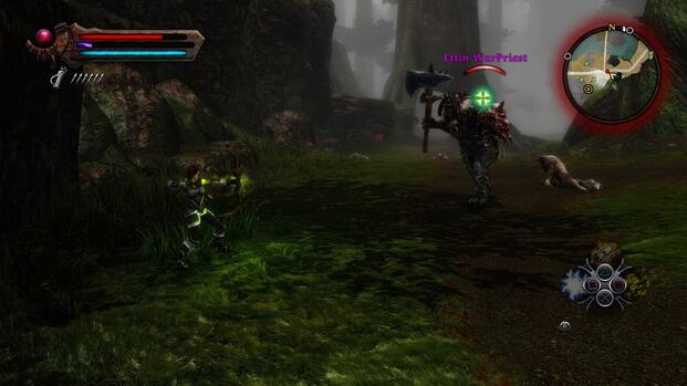 Shooting a bow at enemies in Kingdoms of Amalur Reckoning