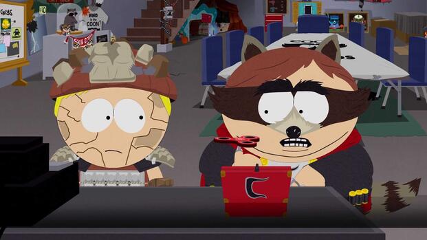 Your character and Cartman in South Park The Fractured But Whole