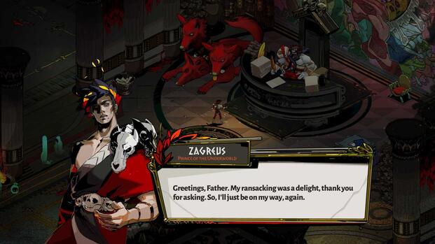 Zagreus talking to his father, Hades - Hades