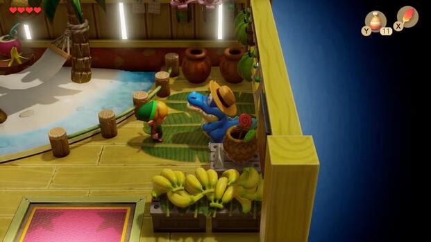 Talking to an NPC in The Legend of Zelda Link's Awakening (2019)