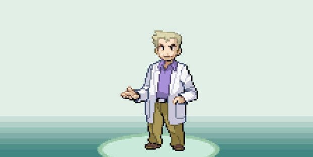 Professor Oak in Pokemon FireRed