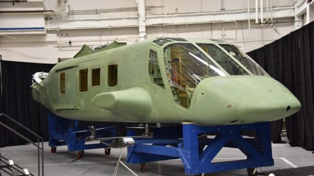 Spirit AeroSystems Inc. on Sept. 22, 2015, announced it has completed the first V-280 Valor fuselage for Bell Helicopter as part of the Joint Multi-Role Technology Demonstrator program (Photo courtesy Spirit Aerosystems)