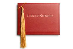 Red Graduation Dimploma