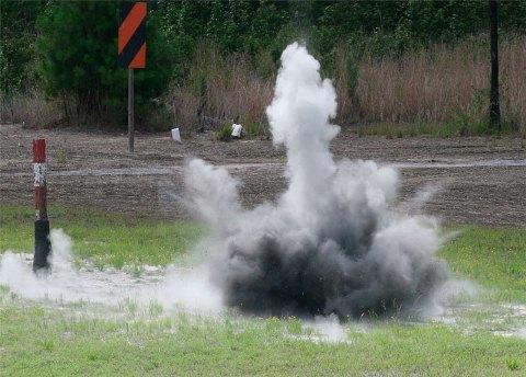 Grenade explosion.