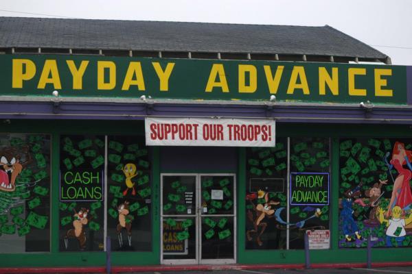 A payday lender near Camp Pendleton in California. (Marine Corps photo)