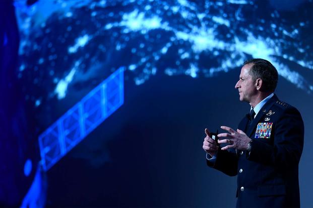 FILE -- Air Force Chief of Staff Gen. David L. Goldfein gives his "Air Force Update," at the Air Force Association Air Warfare Symposium March 2, 2017, in Orlando, Fla. (U.S. Air Force photo/Scott M. Ash)