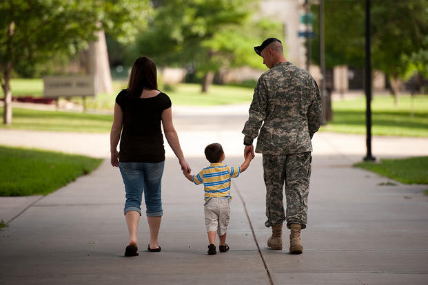 An Army family walks hand-in-hand (Photo: U.S. Army/David Vergun)