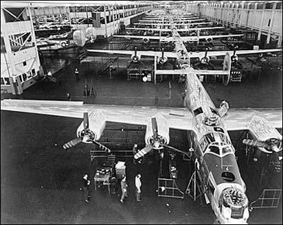 B-24 Bomber at GM Plant