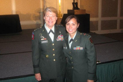 Michelle Caraballo with General Dunwoody