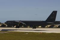 A U.S. Air Force B-52 Stratofortress bomber lands at Andersen Air Force Base, Guam,Jan. 16, 2018. (U.S. Air Force photo/Tech. Sgt. Richard P. Ebensberger)