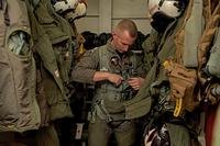 A pilot prepares for flight on board USS Ronald Reagan (CVN 76). (Kenneth Abbate/U.S. Navy)