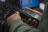 A technician inspects a land mobile radio on Joint Base Andrews, Md., Jan. 11, 2017. (U.S. Air Force/Airman 1st Class Valentina Lopez)