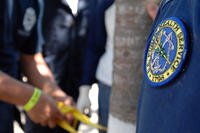 U.S. Public Health Service Capt. John Holland assists as first responders from the Mexican states of Jalisco and Michoacan practice various knots with rope and webbing in Puerto Vallarta, Mexico, March 21, 2017. (USPHS/Lauren Hill)