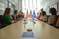 Second Lady of the United States Karen Pence, the wife of Vice President Mike Pence, speaks with New York National Guard spouses, at Syracuse University, Syracuse, N.Y., June 19, 2018. (N.Y. Army National Guard /Spc. Andrew Valenza)