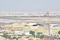 Commercial aircraft taxi in the general vicinity of the Kuwait International Airport terminal expansion project and the current location of two Kuwait Air Force Bases and U.S. coalition forces in this Oct. 29, 2017. (U.S. Air Force/Tech. Sgt. Louis Vega Jr.)