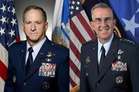 Air Force Chief of Staff Gen David Goldfein and U.S. Strategic Command's Air Force Gen. John Hyten. (U.S. Air Force Photos)