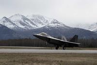 An F-22 Raptor takes flight at Joint Base Elmendorf-Richardson, Alaska, on May 10, 2018. (U.S. Air Force photo by Senior Airman Curt Beach)