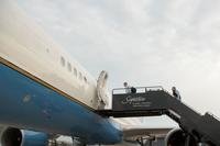 U.S. Acting Secretary of Defense Patrick M. Shanahan departs Dulles International Airport, Dulles, Virginia, on a flight to the U.S. Southern Border, May 11, 2019. (Amber I. Smith/DoD photo)