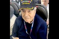 This photo of Frank Manchel was taken just before he collapsed on the flight. Facebook photo