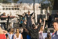 Air Force Tech. Sgt. Nalani Quintello and the members of the Air Force rock band Max Impact perform at the annual White House Easter Egg Roll, April 22, 2019. (U.S. Air Force/ Joshua Kowalsky)