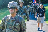 Retired Lt. Col. Wallace Ward, USMA Class of 1958, marches back with the Class of 2023. Ward, 87, was the oldest grad to participate in the 2019 March Back. (U.S. Army photo/Brandon OConnor)