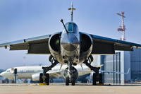 A French F-1 Mirage prepares to taxi and take off from Ramstein Air Base, Germany, April 4, 2013. (U.S. Air Force photo/Chad Thompson)