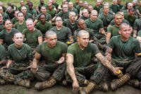 Marine Corps recruits repeat back commands.
