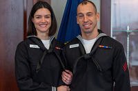 Seaman Silvia Ribeiro and Fireman Rafael Ribeiro Gonclaves