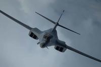 A B-1B Lancer conducts a training mission in the vicinity of Japan.