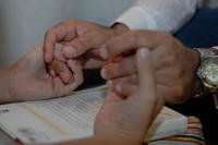 couple holds hands