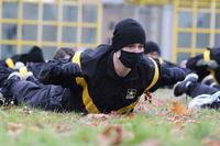 Soldiers conduct Army Combat Fitness Test.