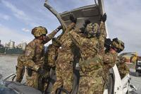 Italian soldiers at Bagram Air Field, Afghanistan.