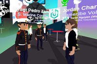 Marines interact with other attendees during the Gamerjibe virtual career fair