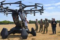 LIFT Aircraft Hexa aircraft demonstration at Camp Mabry.