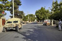 Afghan army Humvee patrols in Kunduz city, north of Kabul, Afghanistan