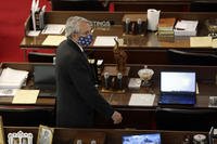 North Carolina state Rep. John Szoka speaks to state legislators