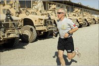 Captain works on physical fitness in Afghanistan