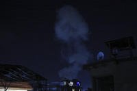 Smoke rises from a powerful explosion in Kabul, Afghanistan