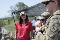 South Dakota Gov. Kristi Noem visits the U.S. border with Mexico