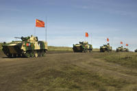 convoy of Chinese APCs