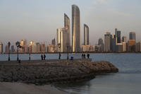 The city skyline in Abu Dhabi, United Arab Emirates