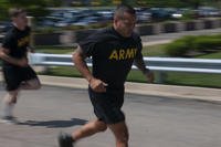 Soldier undergoes circuit training.
