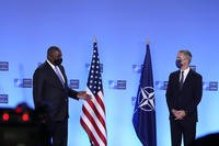 Defense Secretary Lloyd J. Austin III and NATO Secretary General Jens Stoltenberg