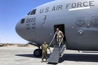 Marine Gen. Frank McKenzie, the head of U.S. Central Command, arrives in Baghdad